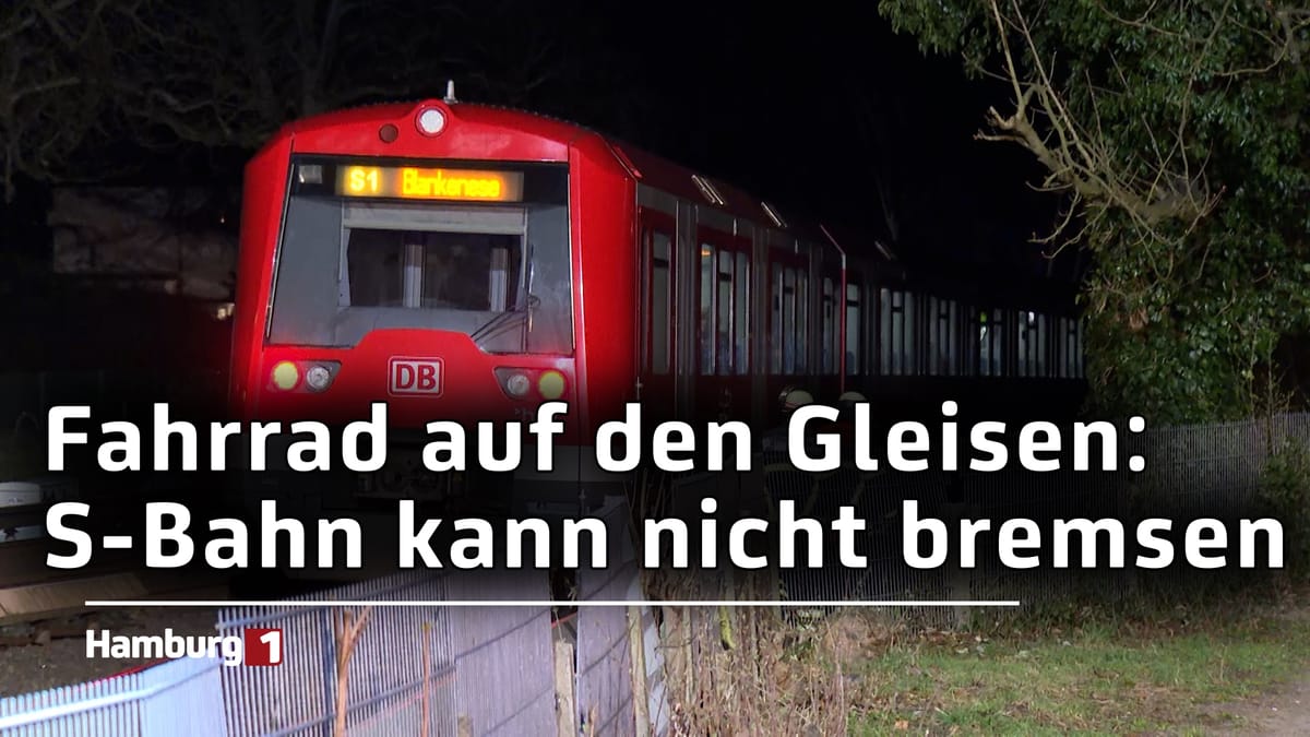 Schock-Moment auf der Linie S1: Bahn kollidiert mit Fahrrad auf den Gleisen