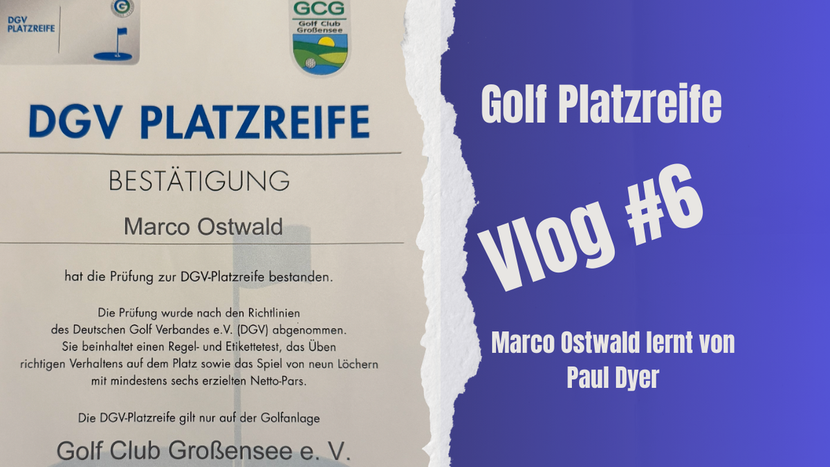 Golf-Platzreife: es ist geschafft!