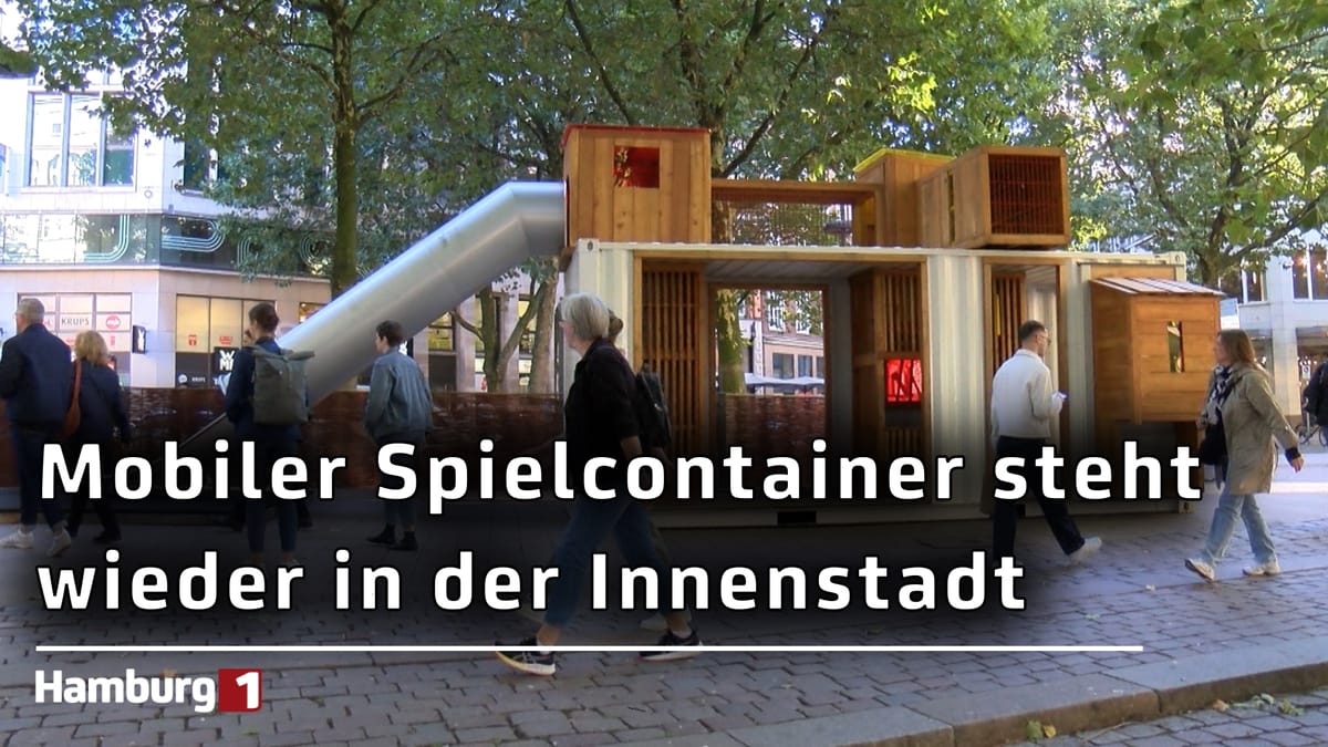 Rutschen, Klettern und Toben: Mobiler Spielcontainer für Kinder ist zurück in der Innenstadt
