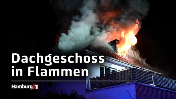 Hausbrand in Tonndorf - Meterhohe Flammen aus dem Fenster