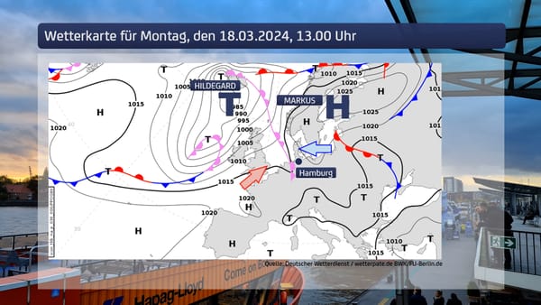 Das Wetter für Montag, den 18.03.2024
