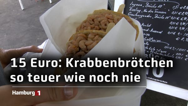 An den Landungsbrücken: Krabbenbrötchen-Preise stark gestiegen