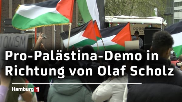 Pro-Palästina-Demo durch die City: Ziel ist eine Veranstaltung mit Bundeskanzler Olaf Scholz