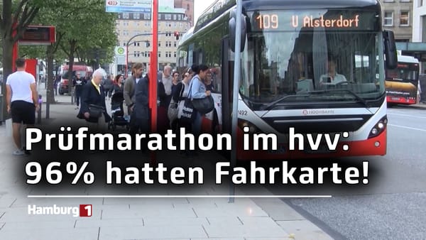 Prüfmarathon im hvv: Über 96% hatten einen gültigen Fahrschein