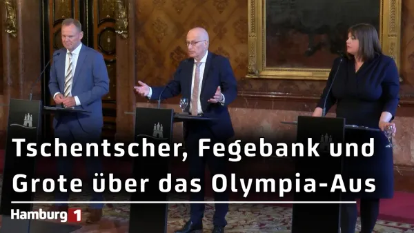 Referendum gescheitert: Peter Tschentscher, Katharina Fegebank und Andy Grote über Olympia-Aus