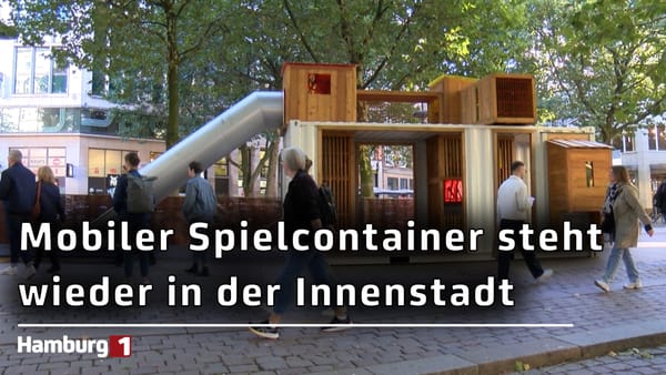 Rutschen, Klettern und Toben: Mobiler Spielcontainer für Kinder ist zurück in der Innenstadt