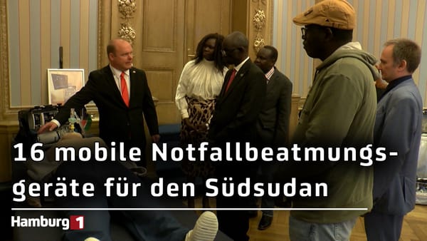 Unterstützung für die medizinische Versorgung im Südsudan: 16 mobile Beatmungsgeräte übergeben